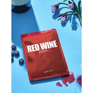 Lapcos Daily Elasticity Skin Mask Red Wine 1 Count Hydrating Tightens & Firms